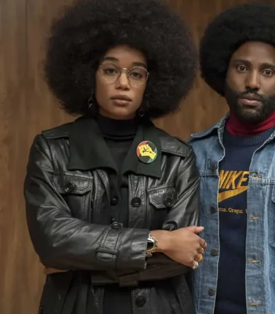 Patrice Dumas BlacKkKlansman Black Leather Jacket