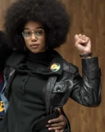 Patrice Dumas BlacKkKlansman Black Leather Jacket