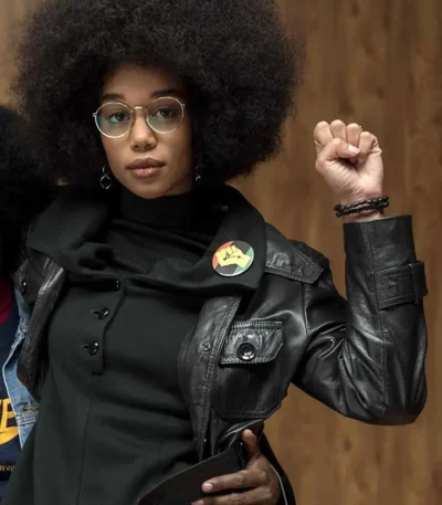 Patrice Dumas BlacKkKlansman Black Leather Jacket