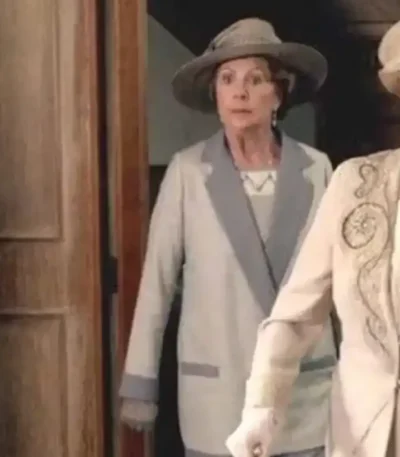 Downton Abbey A New Era Isobel Merton Grey Cotton Coat