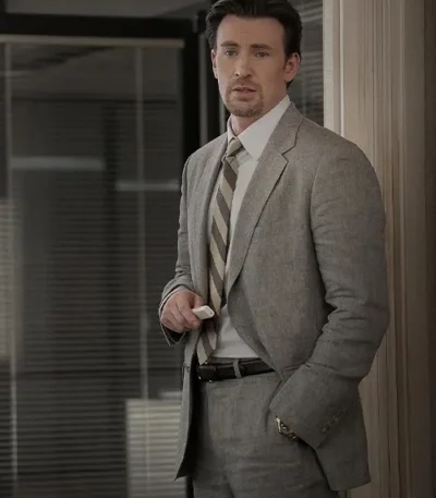 Pete Brenner Pain Hustlers Grey Blazer