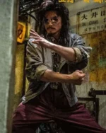 Philip Ng Twilight of the Warriors Walled In 2024 Brown Leather Jacket