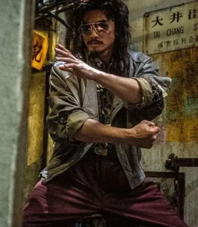 Philip Ng Twilight of the Warriors Walled In 2024 Brown Leather Jacket
