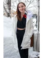 Phoebe Dynevor Fair Play White Hooded Jacket