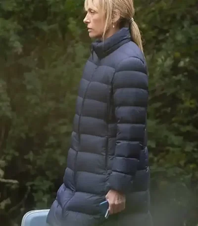 Pieces of Her Laura Oliver Blue Quilted Puffer Coat