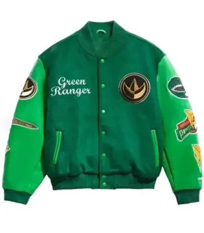 Power Rangers Green Varsity Jacket