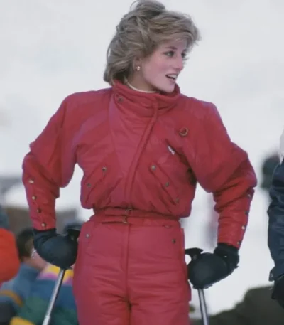 Princess Diana Red Ski Jacket