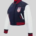 Pro Standard US Soccer WNT Legacy Cropped Varsity Jacket