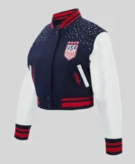 Pro Standard US Soccer WNT Legacy Cropped Varsity Jacket
