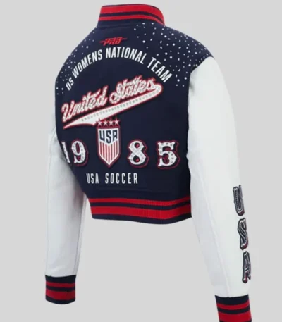 Pro Standard US Soccer WNT Legacy Cropped Varsity Jacket