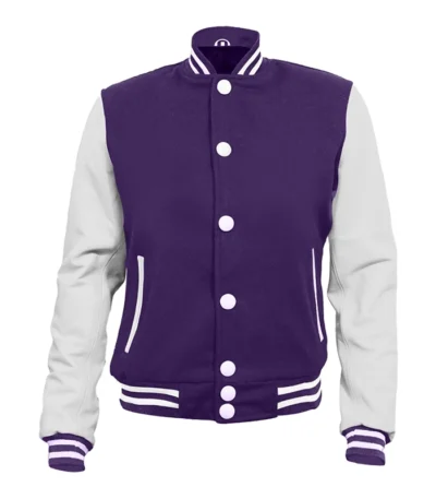 Purple and White Varsity Jacket