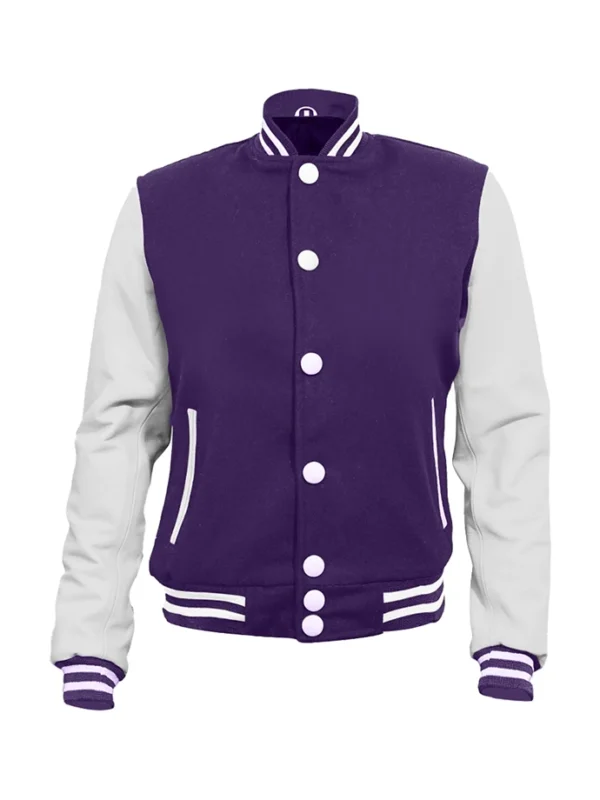 Purple and White Varsity Jacket