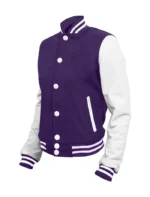 Purple and White Varsity Jacket