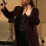 Queen Latifah The Equalizer S05 Burgundy Coat