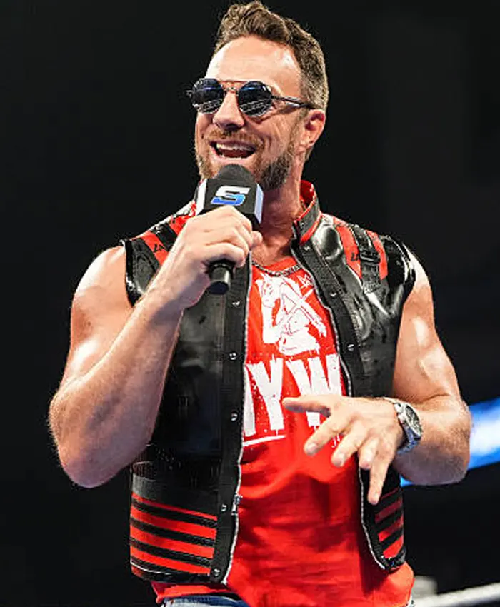 RAW 2026 LA Knight Black Leather Vest RAW 2026 LA Knight Black Leather Vest