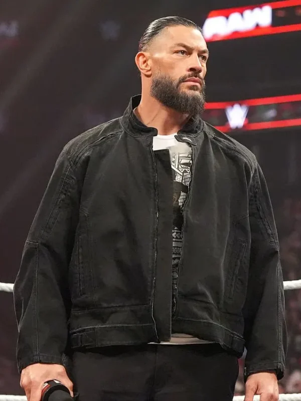 RAW 2026 Roman Reigns Black Denim Jacket