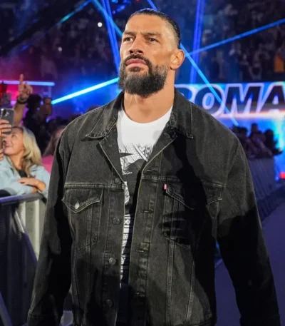 RAW 2026 Roman Reigns Denim Trucker Jacket