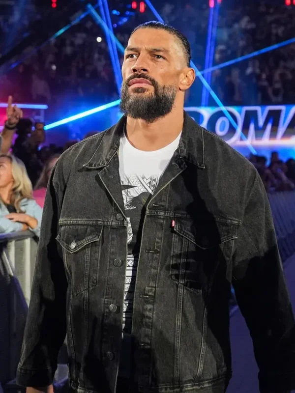 RAW 2026 Roman Reigns Denim Trucker Jacket