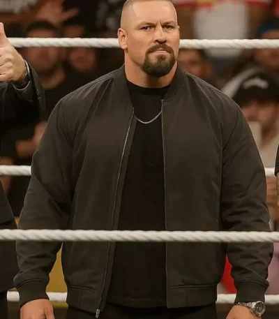 RAW Bron Breakker Black Bomber Jacket