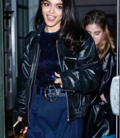 Rachel Zegler Snow White Black Leather Jacket