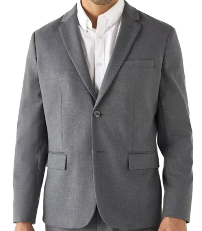 Randall Park Night Always Comes Grey Blazer