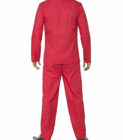 Red Pinstripe 1920s Fashion Four Button Double Breasted 2 Piece Suit