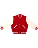 Red and White Varsity Letterman Jacket