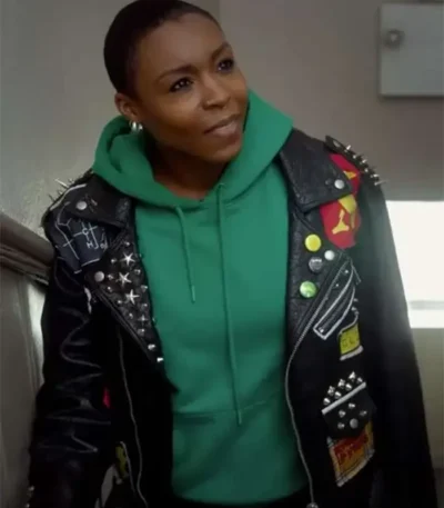 Relax I’m From The Future Holly Studded Leather Jacket