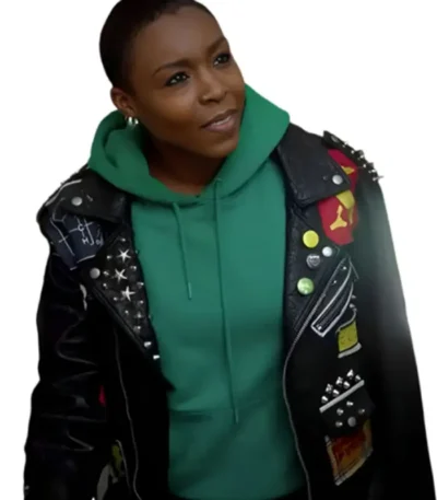 Relax I’m From The Future Holly Studded Leather Jacket