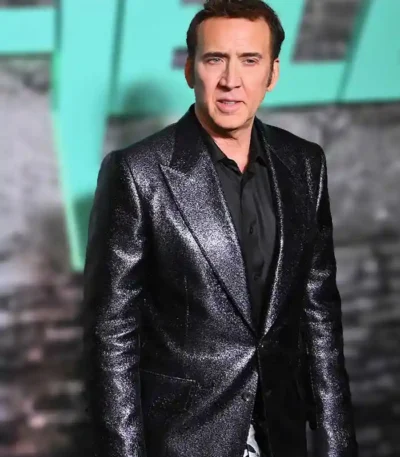Renfield Event 2023 Nicolas Cage Black Blazer