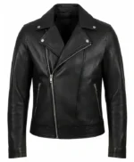 Rhea Ripley Black Leather Biker Jacket