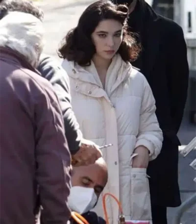 Robbing Mussolini 2022 Matilda De Angelis Puffer Coat
