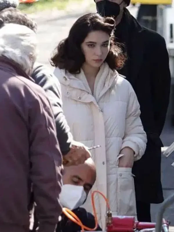 Robbing Mussolini 2022 Matilda De Angelis Puffer Coat