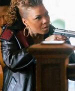 The Equalizer S01 EP07 Queen Latifah Black Leather Coat