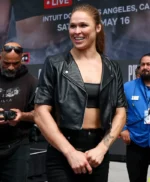 Ronda Rousey Cropped Leather Jacket