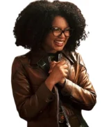 Rosalind Walker Chilling Adventures of Sabrina Dark Brown Cropped Jacket