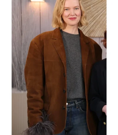 Rosy McEwen Rabbit Trap Brown Oversized Coat