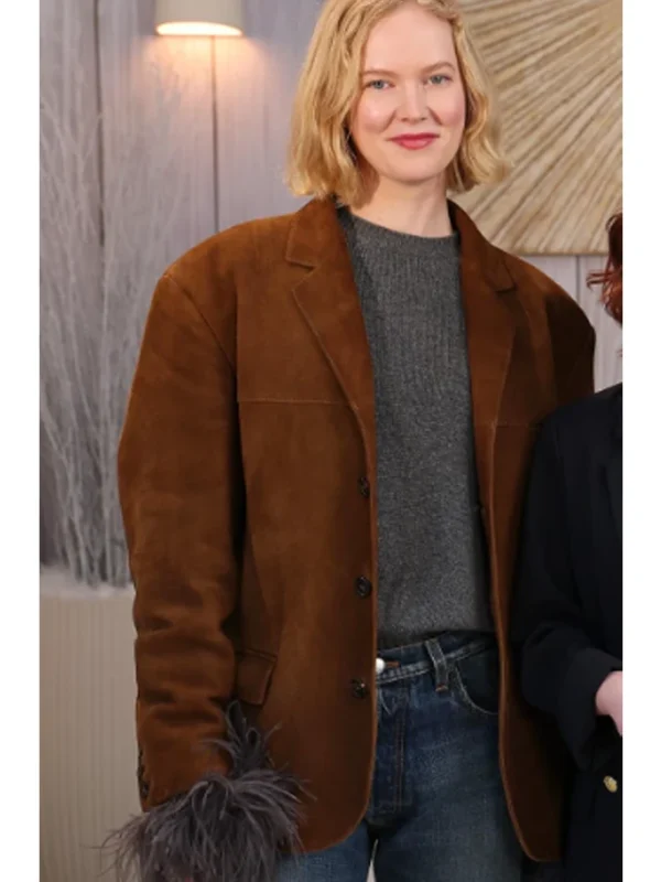 Rosy McEwen Rabbit Trap Brown Oversized Coat