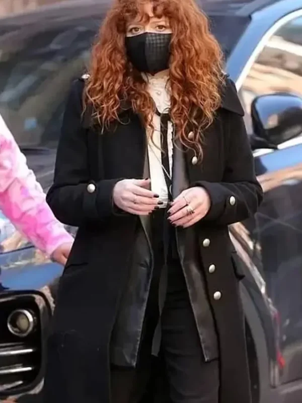 Russian Doll S02 Nadia Vulvokov Black Long Coat
