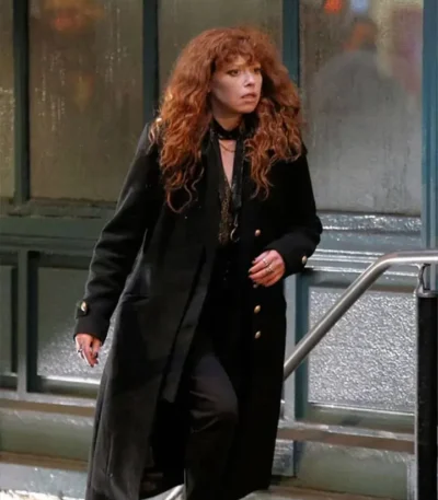 Russian Doll S02 Nadia Vulvokov Black Long Coat