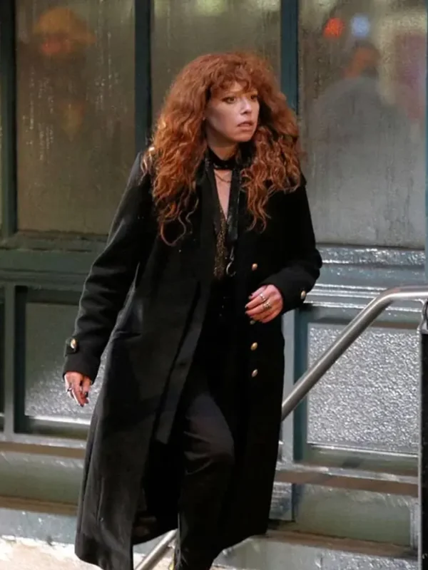 Russian Doll S02 Nadia Vulvokov Black Long Coat