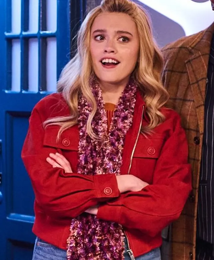 SNL 2026 Aimee Lou Wood Red Jacket SNL 2026 Aimee Lou Wood Red Jacket