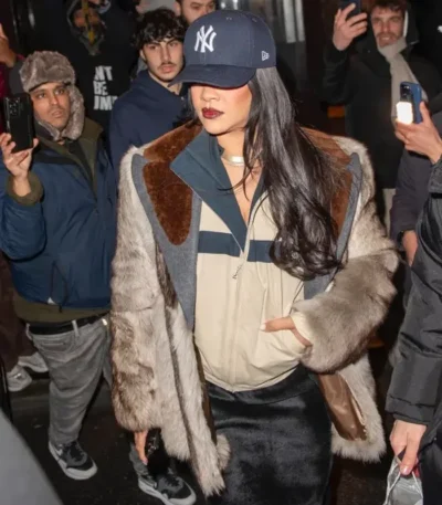 SNL S51 Rihanna Shearling Coat