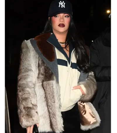SNL S51 Rihanna Shearling Coat