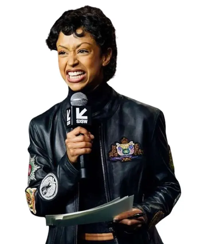 SXSW 2026 Liza Koshy Leather Jacket SXSW 2026 Liza Koshy Leather Jacket