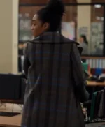 Safe Home 2023 Aisha Dee Grey Check Coat
