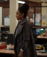 Safe Home 2023 Aisha Dee Grey Check Coat