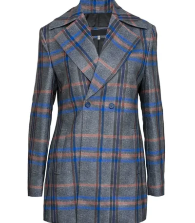 Safe Home 2023 Aisha Dee Grey Check Coat