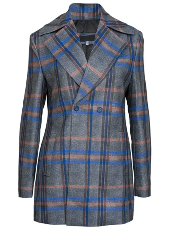 Safe Home 2023 Aisha Dee Grey Check Coat
