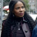 Sanaa Lathan Hit & Run Maroon Leather Jacket